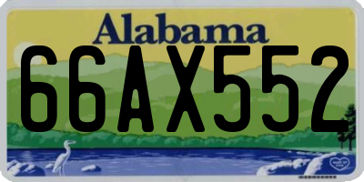 AL license plate 66AX552