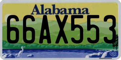 AL license plate 66AX553