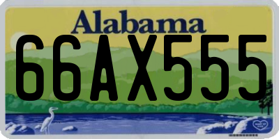 AL license plate 66AX555