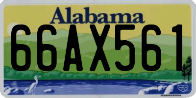 AL license plate 66AX561