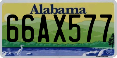 AL license plate 66AX577