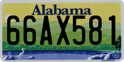 AL license plate 66AX581