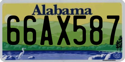 AL license plate 66AX587