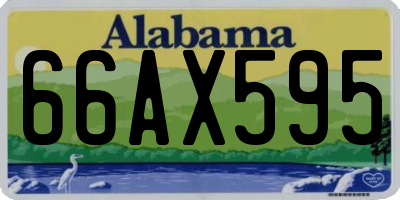 AL license plate 66AX595