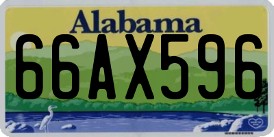AL license plate 66AX596