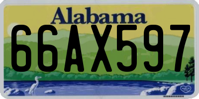 AL license plate 66AX597