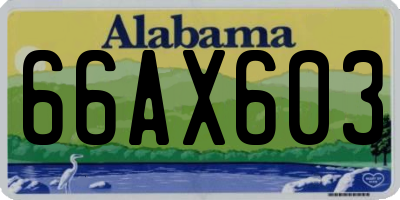 AL license plate 66AX603