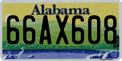 AL license plate 66AX608