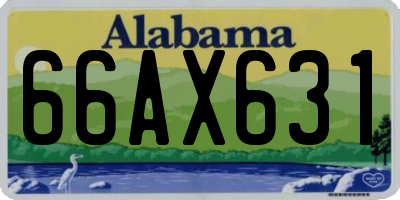 AL license plate 66AX631
