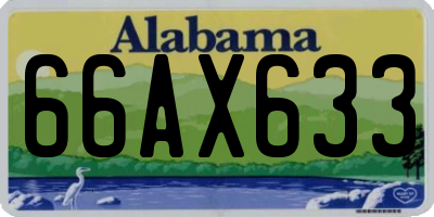 AL license plate 66AX633