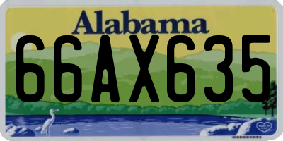 AL license plate 66AX635