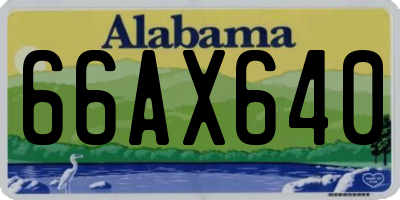 AL license plate 66AX640