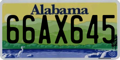 AL license plate 66AX645