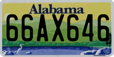 AL license plate 66AX646