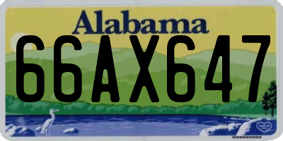 AL license plate 66AX647