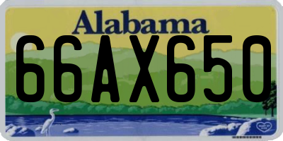 AL license plate 66AX650
