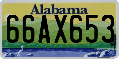 AL license plate 66AX653