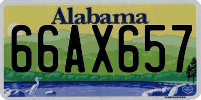 AL license plate 66AX657