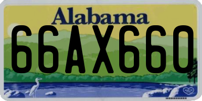 AL license plate 66AX660