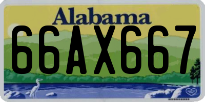 AL license plate 66AX667