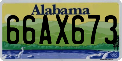 AL license plate 66AX673