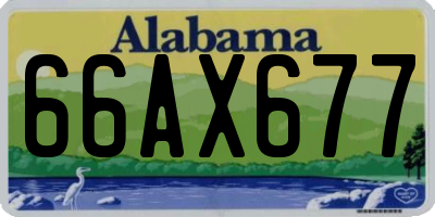 AL license plate 66AX677