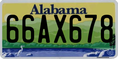 AL license plate 66AX678