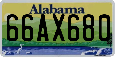 AL license plate 66AX680