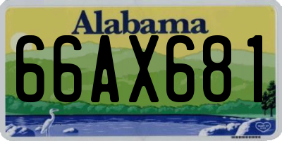 AL license plate 66AX681