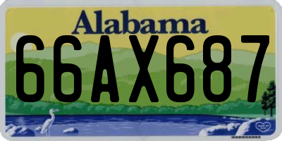 AL license plate 66AX687