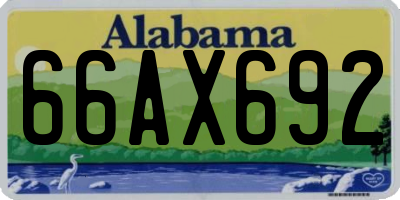 AL license plate 66AX692