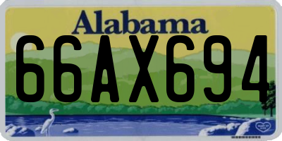 AL license plate 66AX694