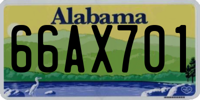 AL license plate 66AX701