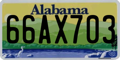 AL license plate 66AX703