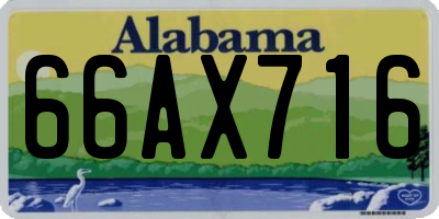 AL license plate 66AX716
