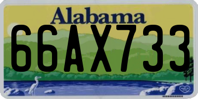 AL license plate 66AX733