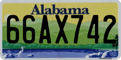 AL license plate 66AX742