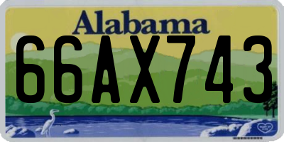 AL license plate 66AX743