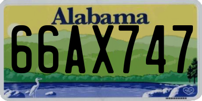 AL license plate 66AX747