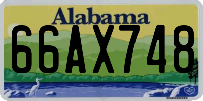 AL license plate 66AX748