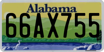 AL license plate 66AX755