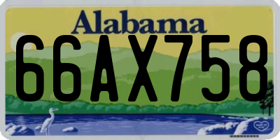 AL license plate 66AX758