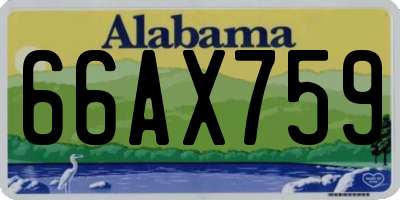 AL license plate 66AX759