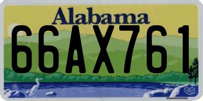 AL license plate 66AX761