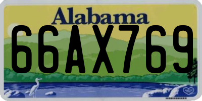 AL license plate 66AX769