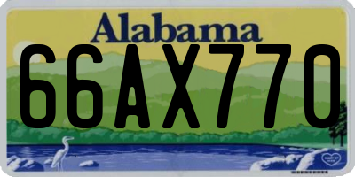 AL license plate 66AX770