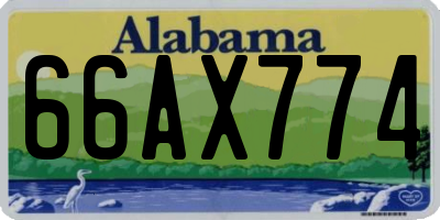 AL license plate 66AX774