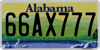 AL license plate 66AX777