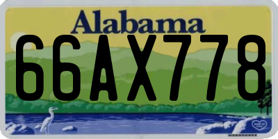 AL license plate 66AX778