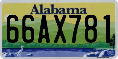 AL license plate 66AX781
